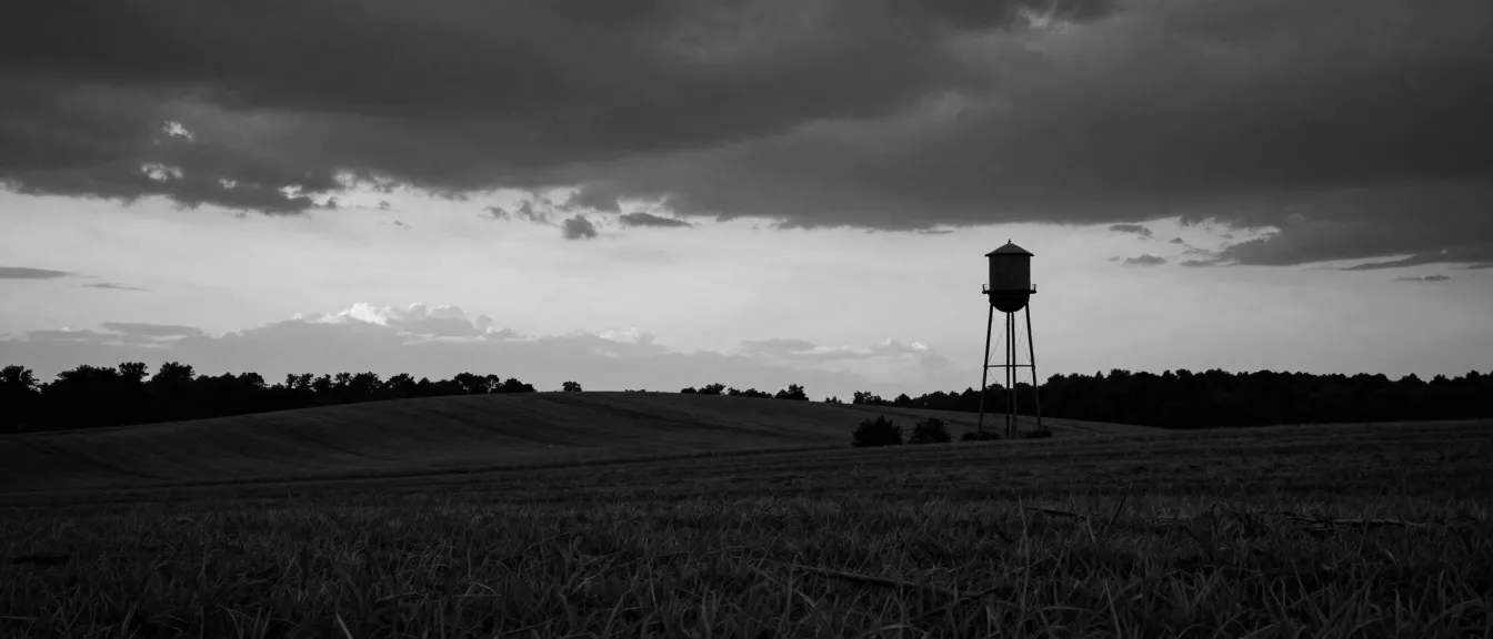 Alabama countryside at dusk