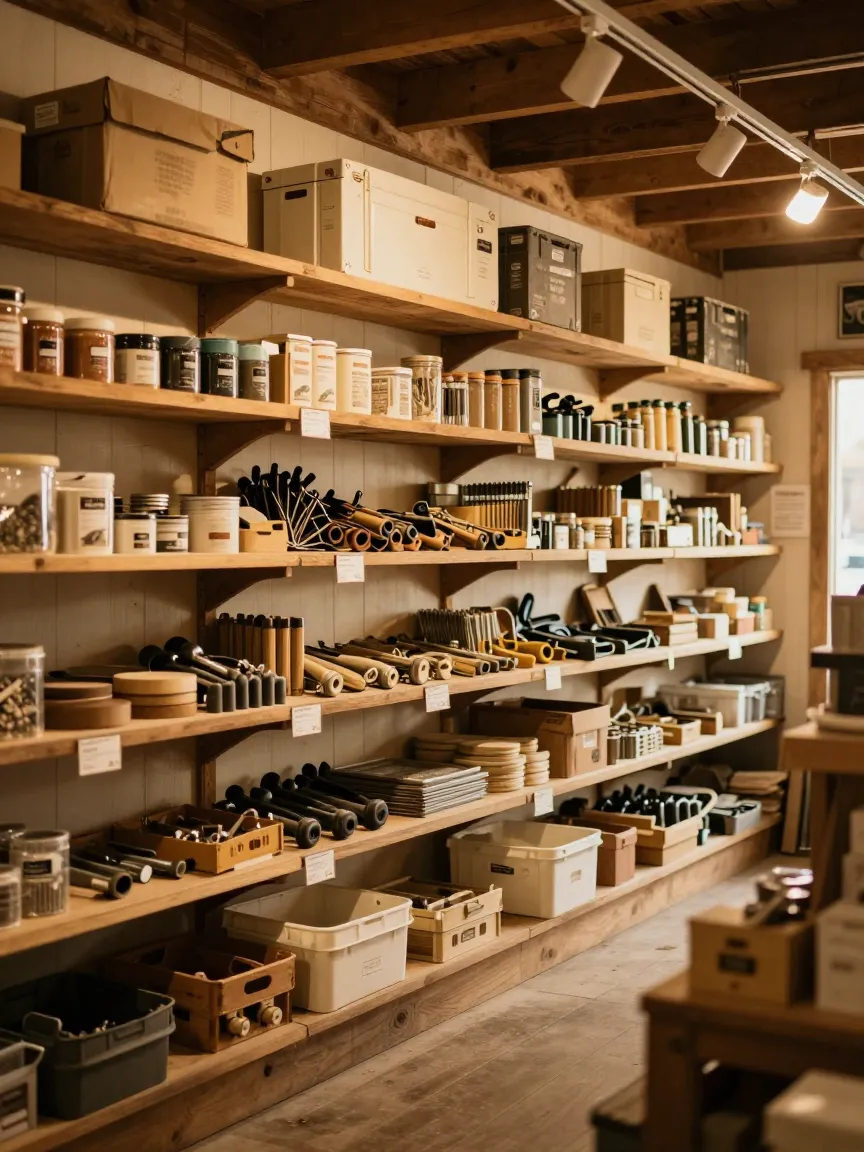 Small-town hardware store interior